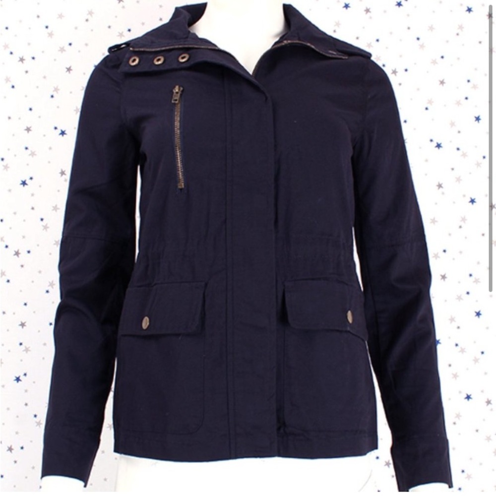 Military Anorak Utility Jacket Dark Navy